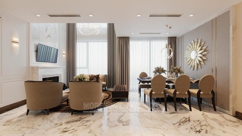 11 Mẫu nội thất tân cổ điển hoàng gia độc đáo cho căn hộ