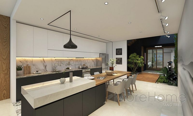 Lựa chọn đá tự nhiên cho khu bếp tạo nên sự sang trọng và dễ vệ sinh